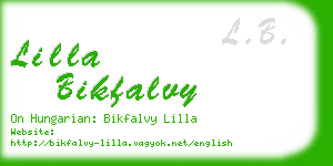 lilla bikfalvy business card